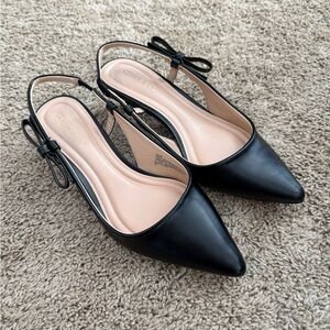 Crown & Ivy Black Slingback Heels